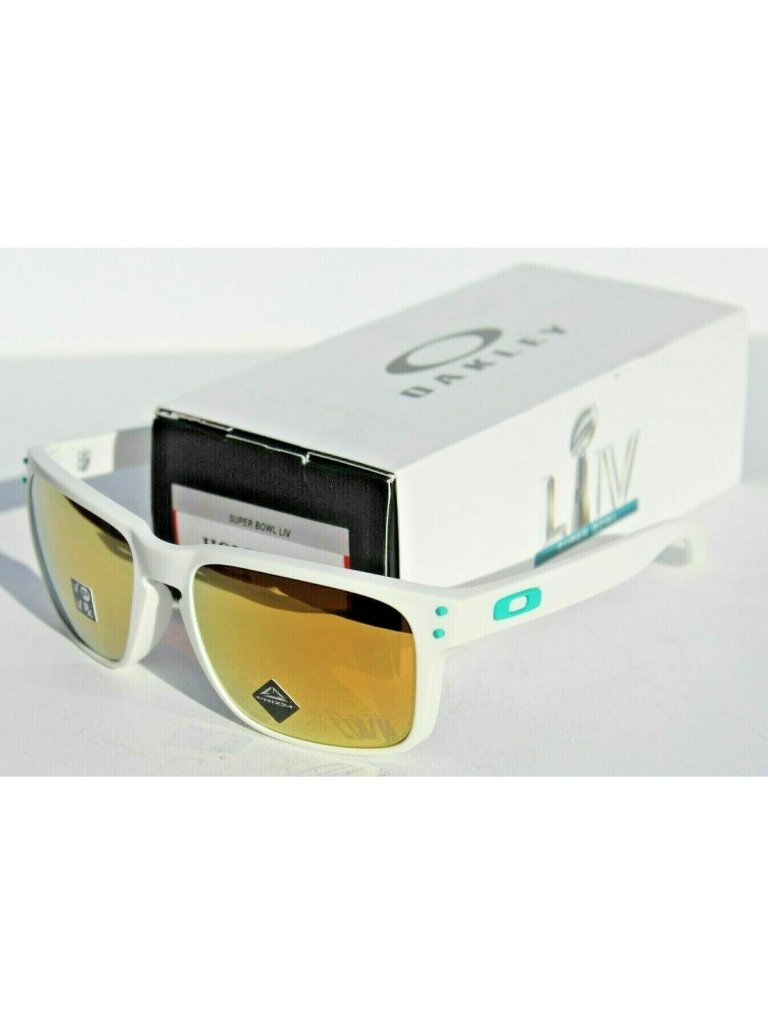 Oakley Holbrook Polarized Sunglasses Matte White/Prizm 24k Miami Super Bowl Liv — image 3 of 8